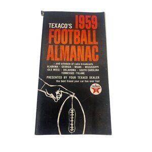 Vintage 1959 Texaco Football Almanac Radio Schedules College Football Booklet